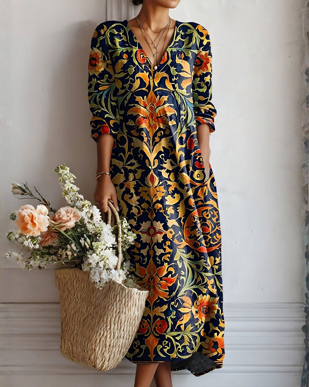 Noelia | Robe bohème à imprimé élégant - inspiration artistique