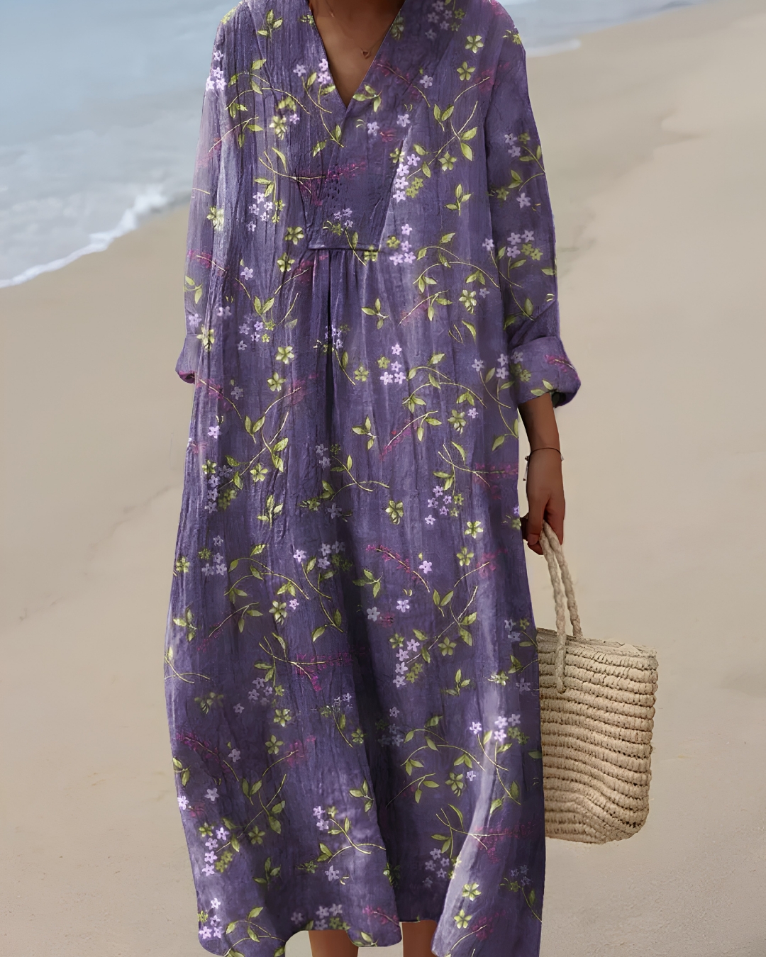 Lila | Robe à motif floral délicat