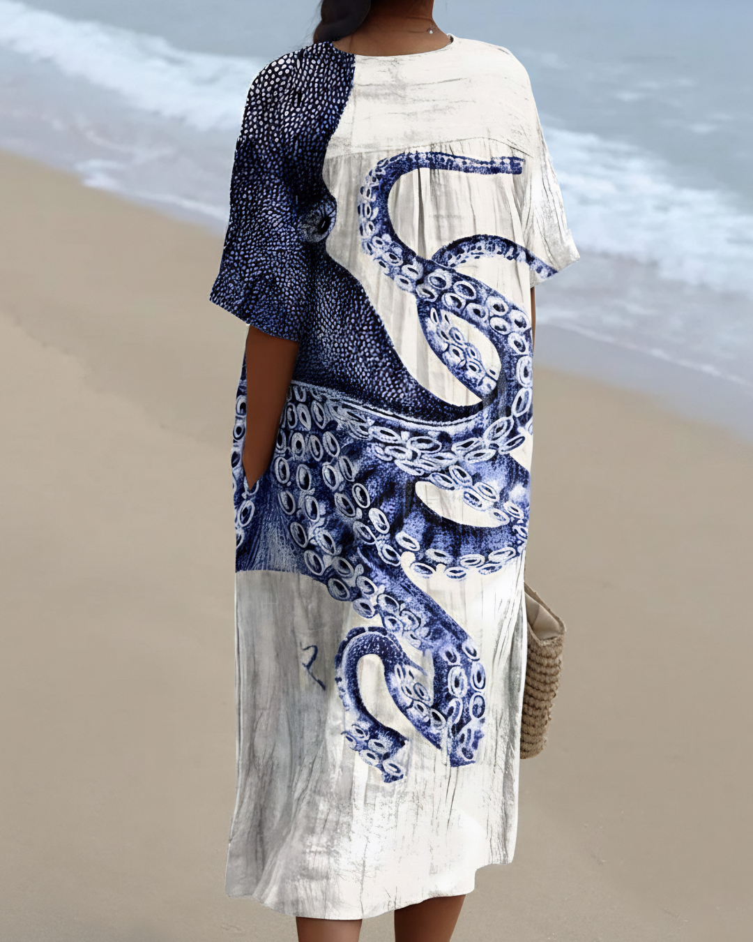 Olivia | Robe multicolore au design patchwork moderne