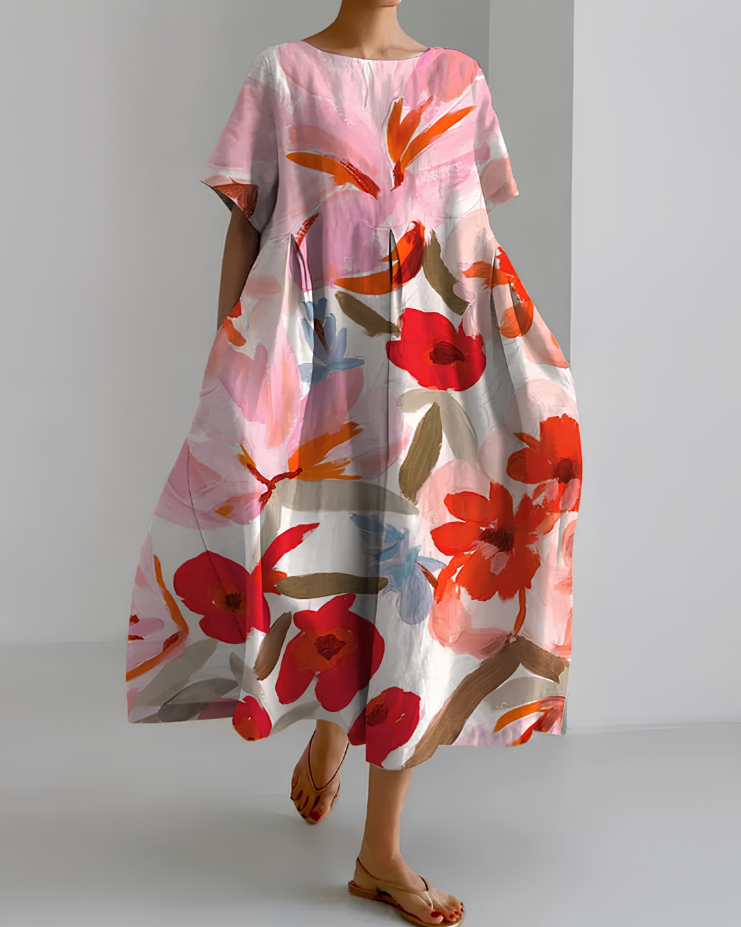 Solara | Robe à imprimé floral artistique