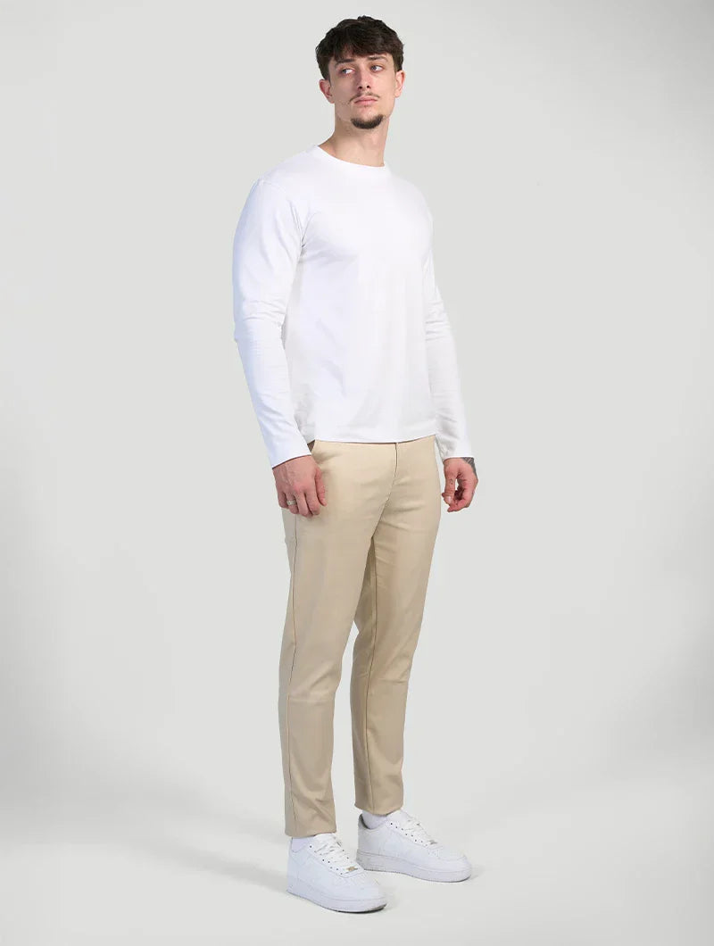 Javier | Pantalon stretch Astino - Beige