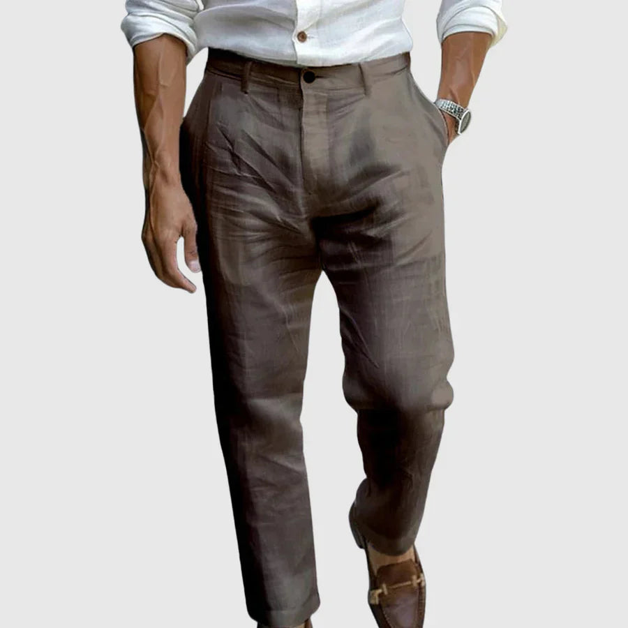Daniel | Pantalon en lin premium à coupe moderne
