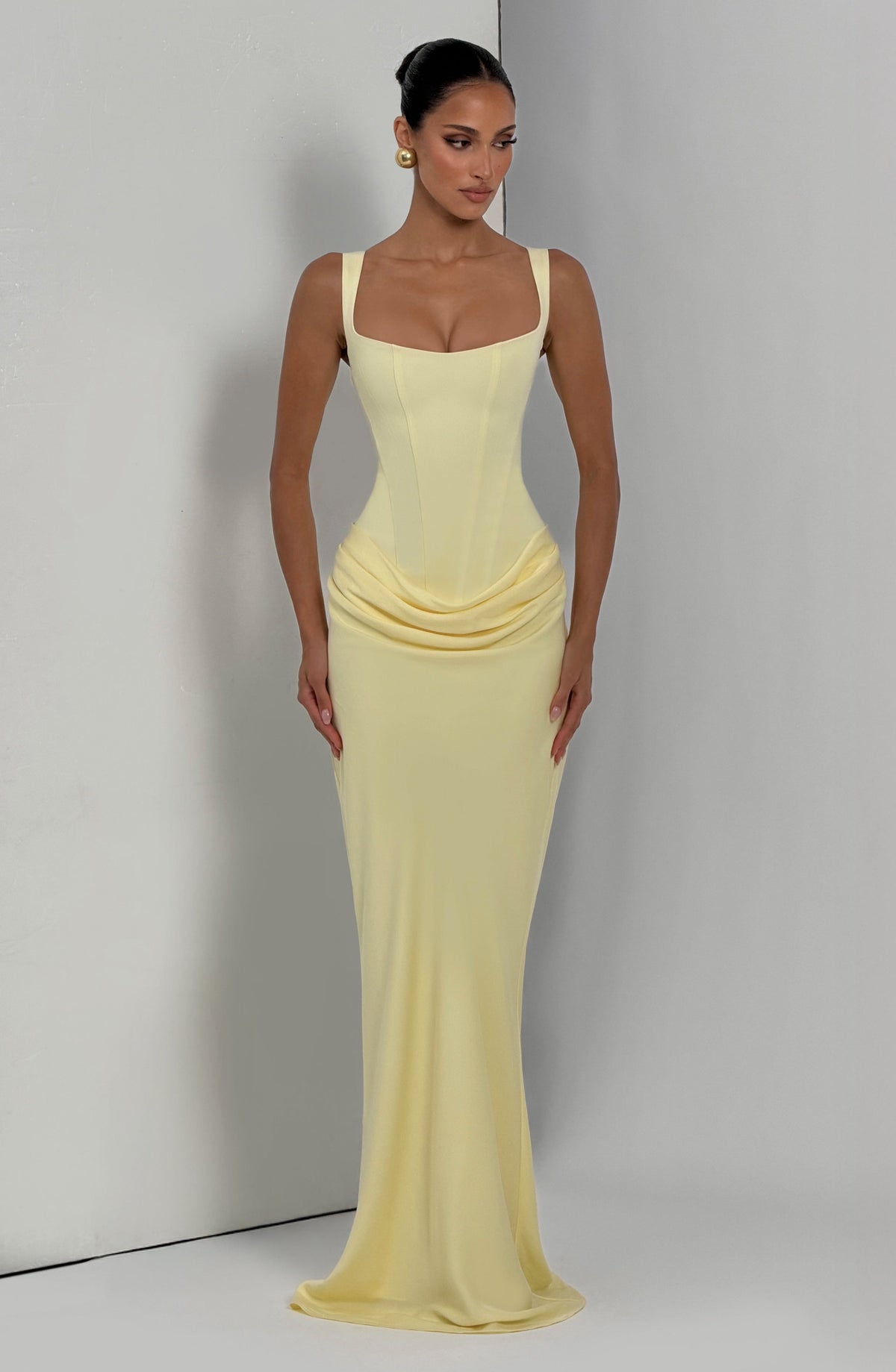 Cornelia | Robe longue couleur citron