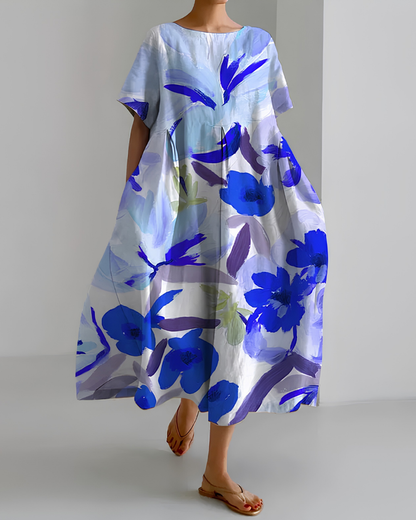 Solara | Robe à imprimé floral artistique