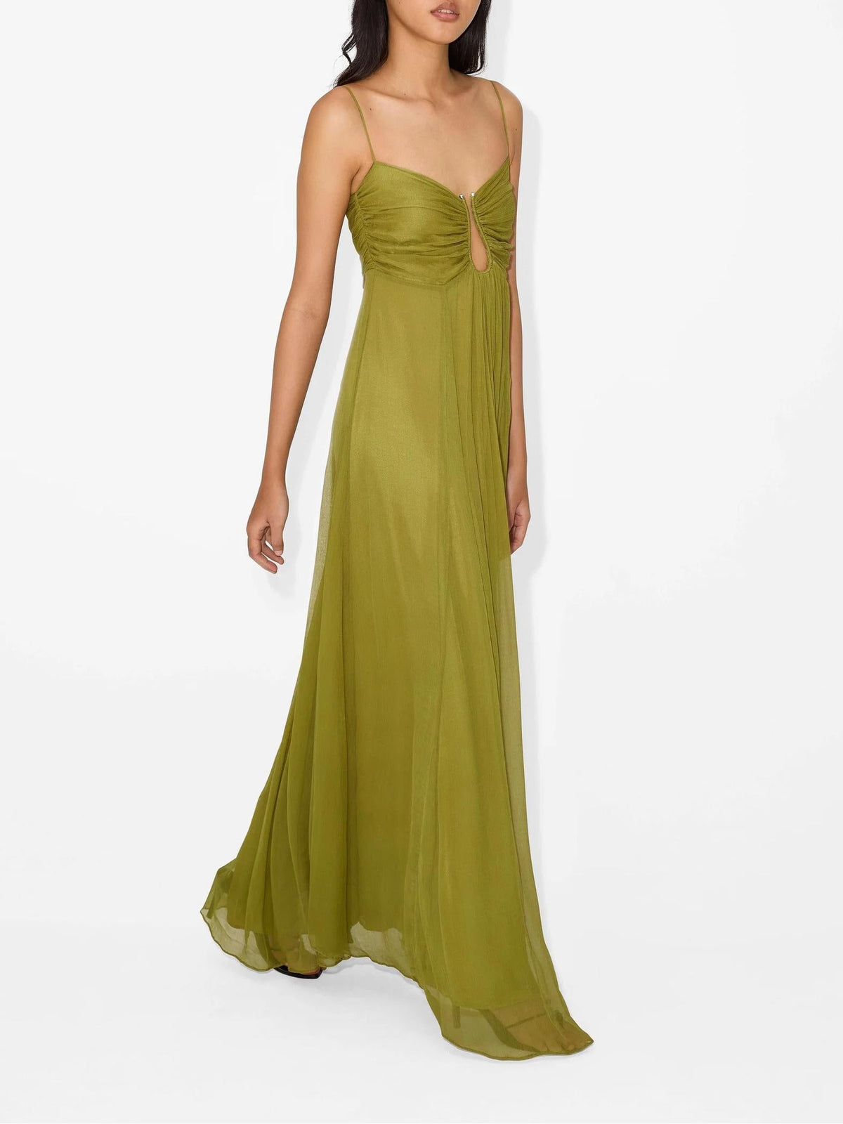 Isabela | Robe longue fluide à encolure froncée