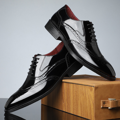 Vittorio | Chaussures richelieu vintage à bout fleuri