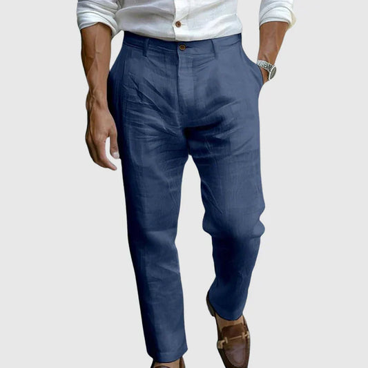 Daniel | Premium modern-fit linen trousers