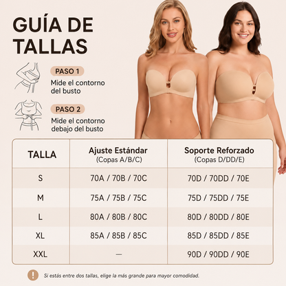 Invisible and Non-Slip Push-Up Bra