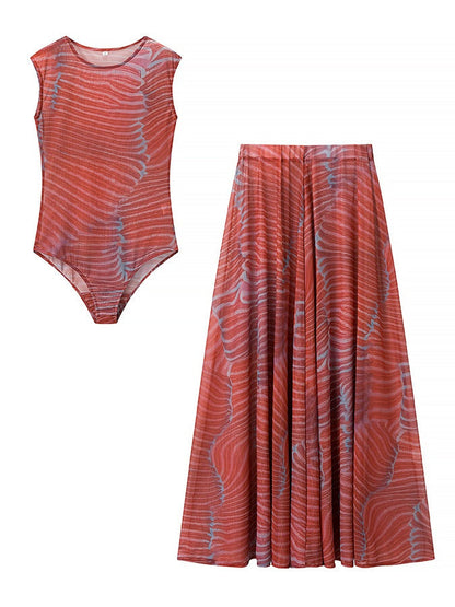 Elena | Robe longue fluide à imprimé