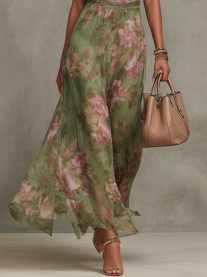 Valeria | Long floral print dress