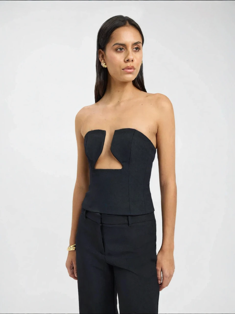 Valentina | Ensemble élégant sans bretelles avec décolleté structuré