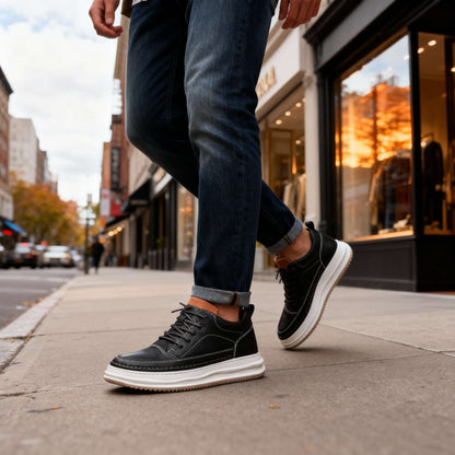 Bruno | Baskets en cuir synthétique
