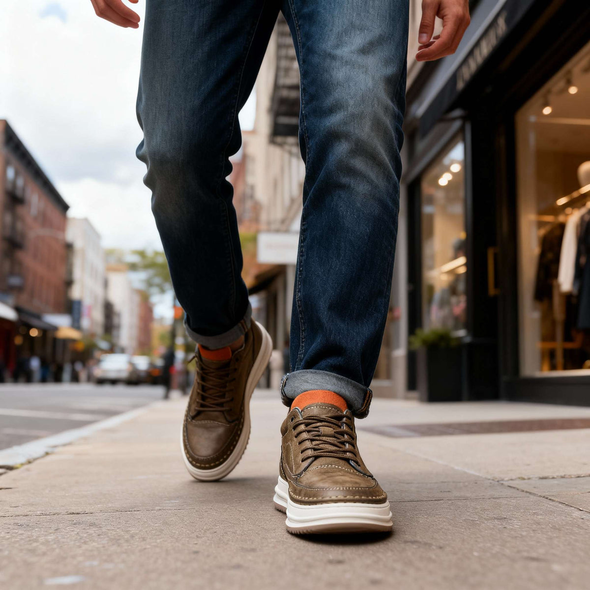 Bruno | Baskets en cuir synthétique