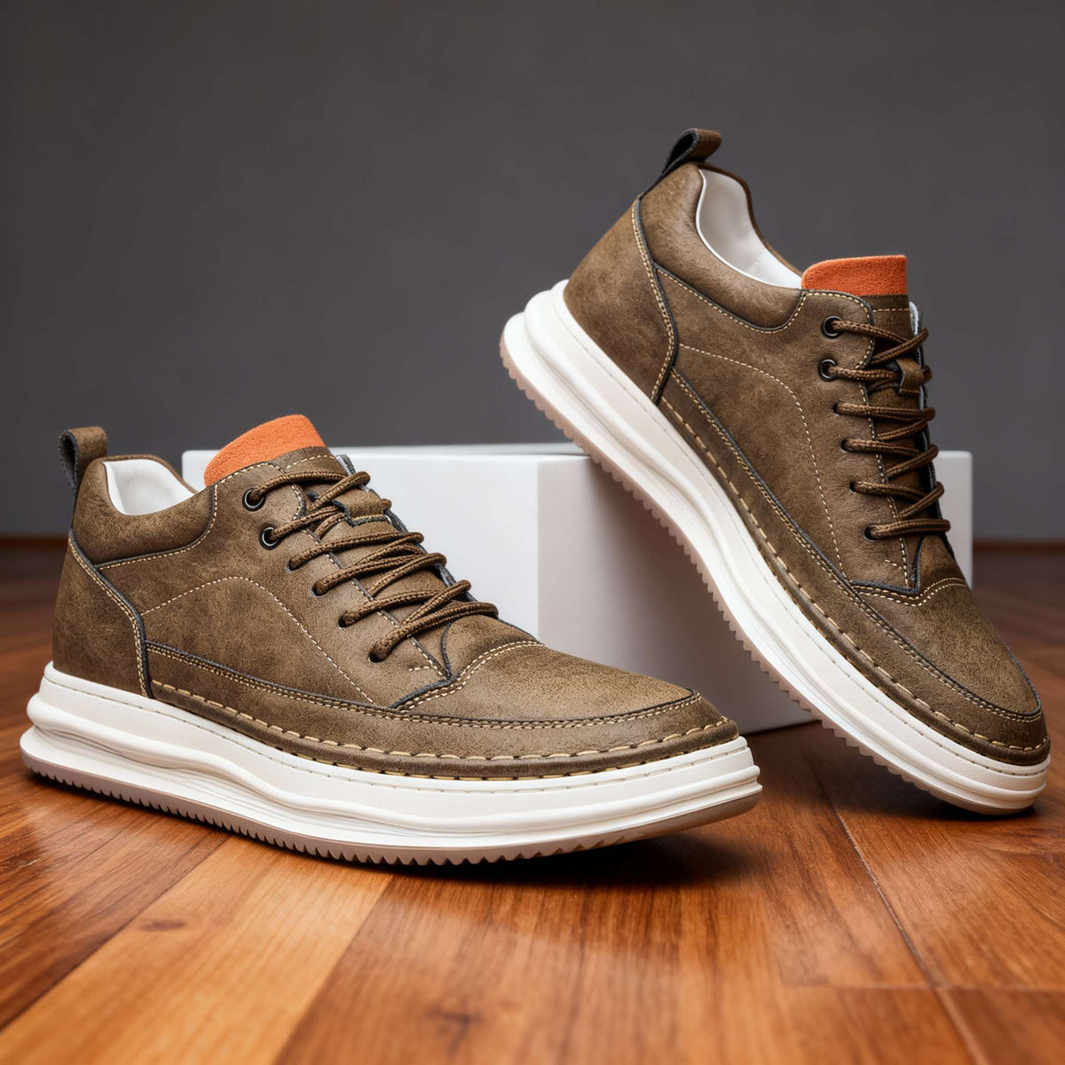 Bruno | Baskets en cuir synthétique