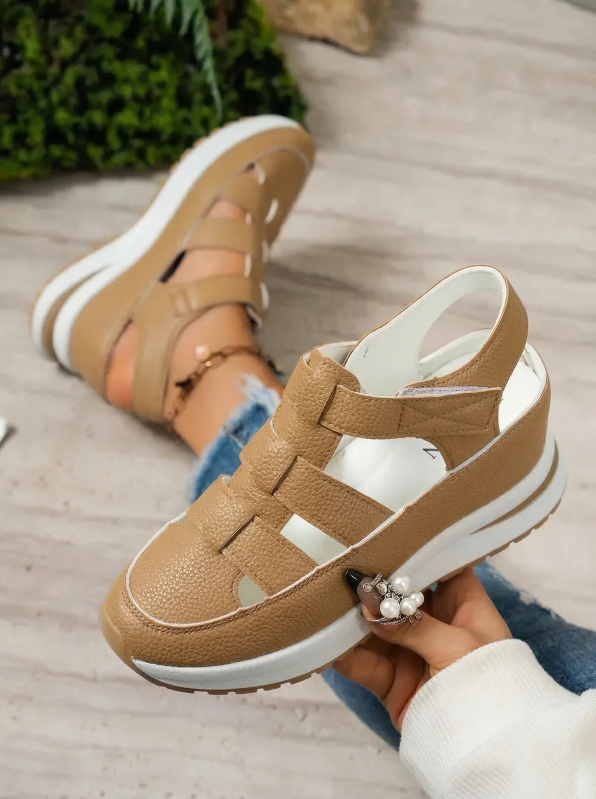 Nara | Sandales compensées confortables pour femme