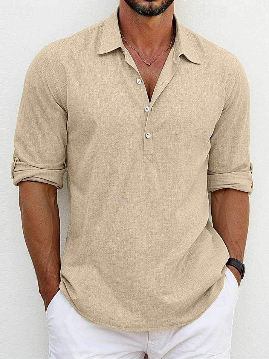 Enzo | Chemise classique intemporelle en mélange coton-lin