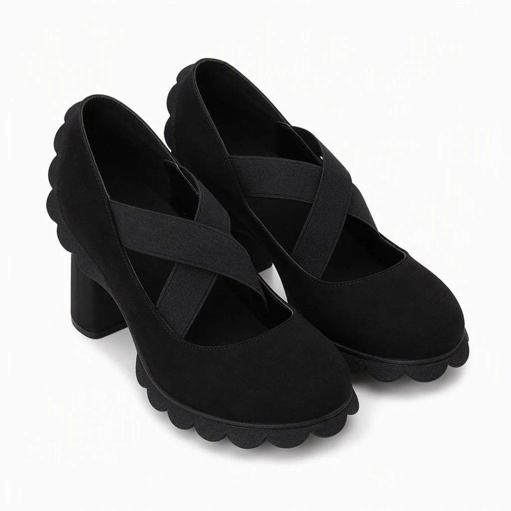 Clara | Escarpins Mary Jane à talon large et brides croisées